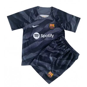 Barcelona Goalkeeper Replica Away Stadium Kit for Kids 2023-24 Short Sleeve (+ pants)